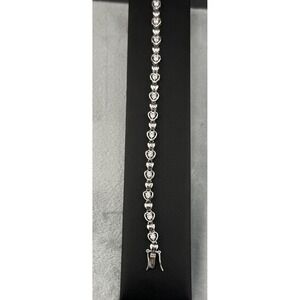 Vintage ATI Tennis Bracelet Sterling Silver Tone 7"